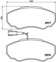 Disk plocice Ducato Boxer Jumper 2002-2006 prednje 1100-1400kg